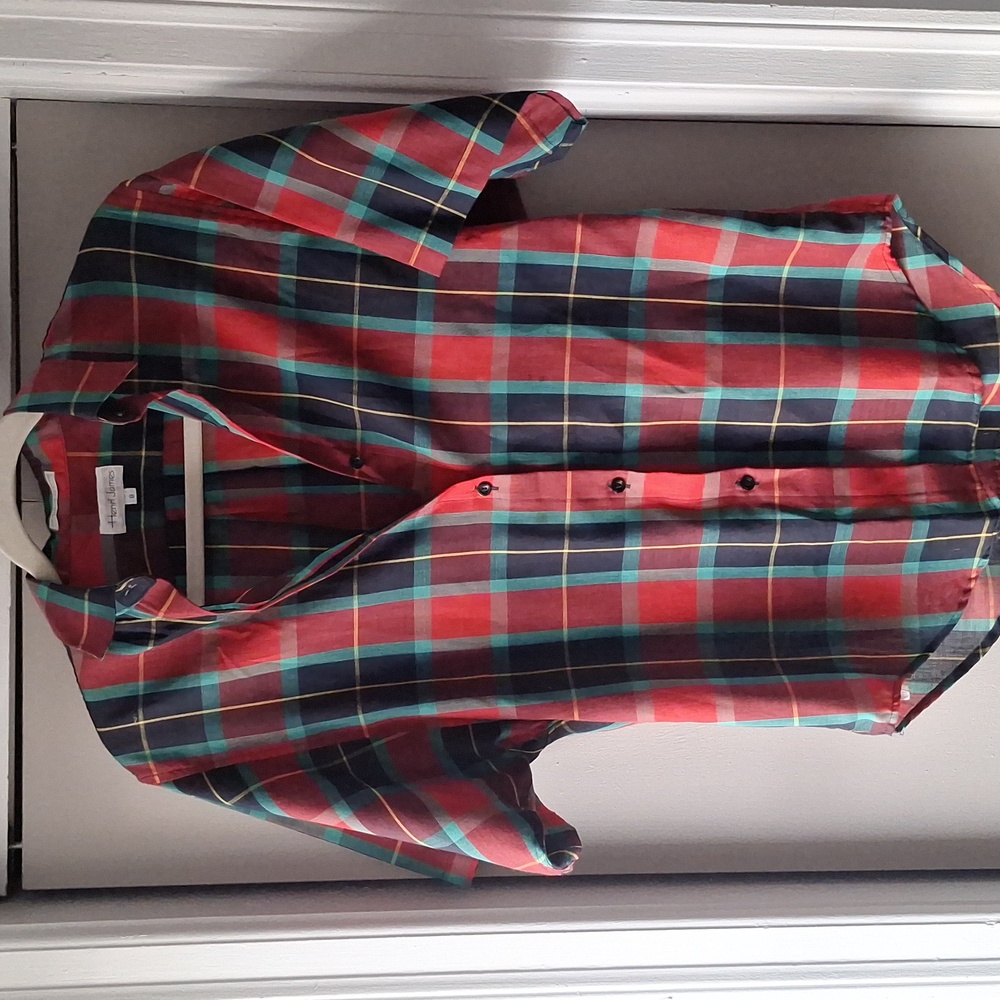 Vintage Christmas Red and Green Plaid Casual Shirt